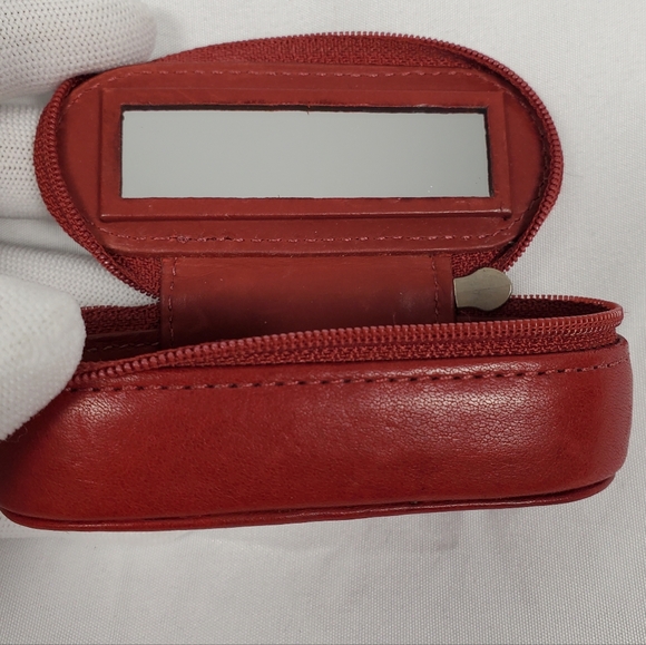Coach Red Lipstick Holder Case With Mirror Vtg - Picture 9 of 9